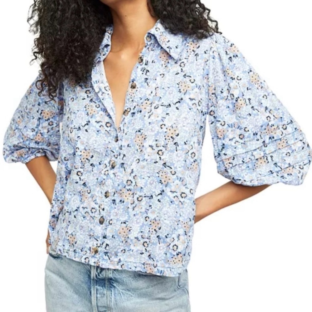 Free People Happy Days Floral Top